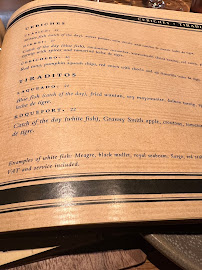 Menu / carte de Restaurant péruvien Manko à Paris
