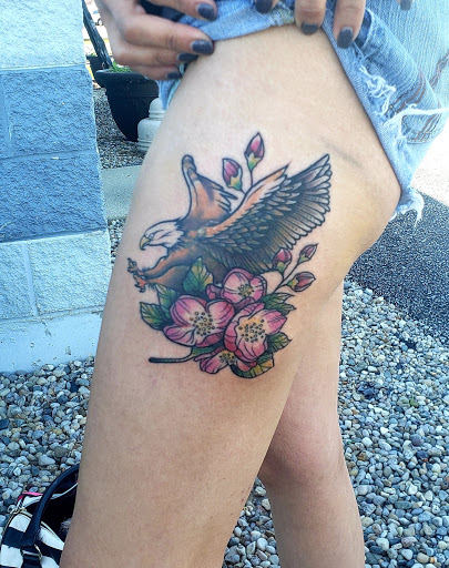 Explore tattoo ideas on the shoulder, creative tattoo ideas in Merrillville, available at Bugaboo Tattoo