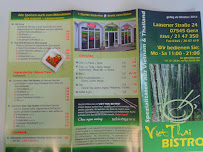 Menu / carte de Viet Thai Bistro à Gera