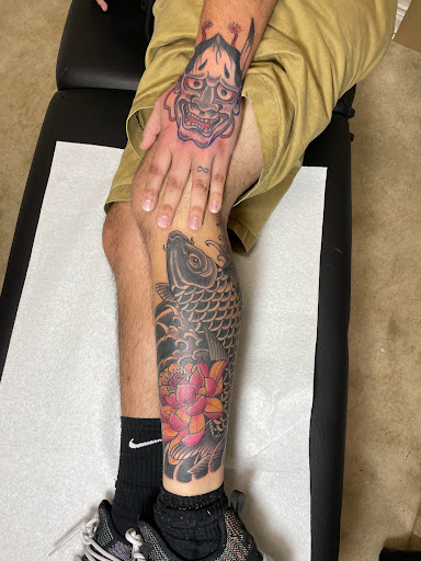 Explore tigger tattoo ideas, creative tattoo ideas in Miami, available at Bonsai Mike Tattoos