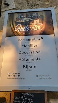 Menu / carte de Melocoton à Cliousclat