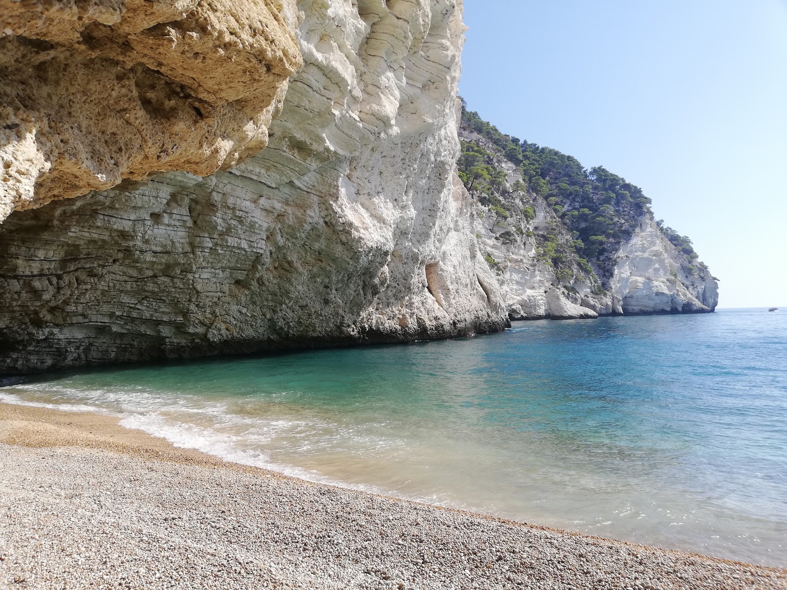 Spiaggia di Baia del Leone的照片 带有蓝色纯水表面