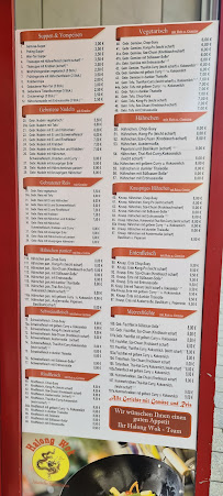 Menu du Halong Wok à Landau