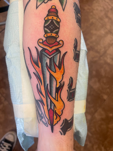 Explore love symbol tattoo ideas, creative tattoo ideas in Twentynine Palms, available at Adobe Tattoo