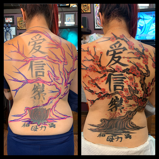 Explore faith over fear tattoo ideas, creative tattoo ideas in Laredo, available at Horikawa Tattoo & Piercing Studios