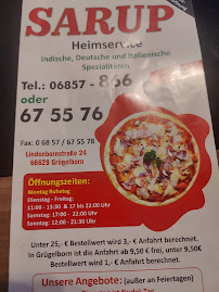 Menu du Sarup à Freisen