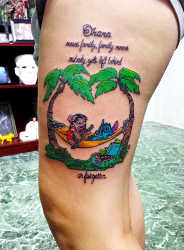 Explore sweet pea tattoo ideas, creative tattoo ideas in Beverly Hills, available at R-N-R Custom Tattoos