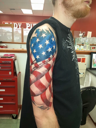 Find traveling tattoo ideas for your next unique tattoo in Hampton at Blue Horseshoe Tattoo and Body Piercing