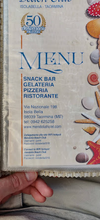 Restaurant Pizzichella - Ristorante - Lido à Taormina (le menu)