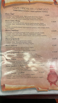 Menu du Gelateria Bar Dolomiti pizzeria di De Martin Deppo Boris à Dosoledo
