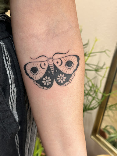 Explore black tattoo ideas for women, creative tattoo ideas in Yucca Valley, available at Love Always Tattoo