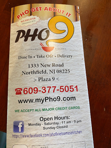 Vietnamese Restaurant «Pho 9 Vietnamese Kitchen B.Y.O.B.», reviews and photos, 1333 New Rd, Northfield, NJ 08225, USA