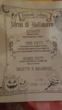 Restaurant Restaurant La Pineta à Pontinvrea (le menu)