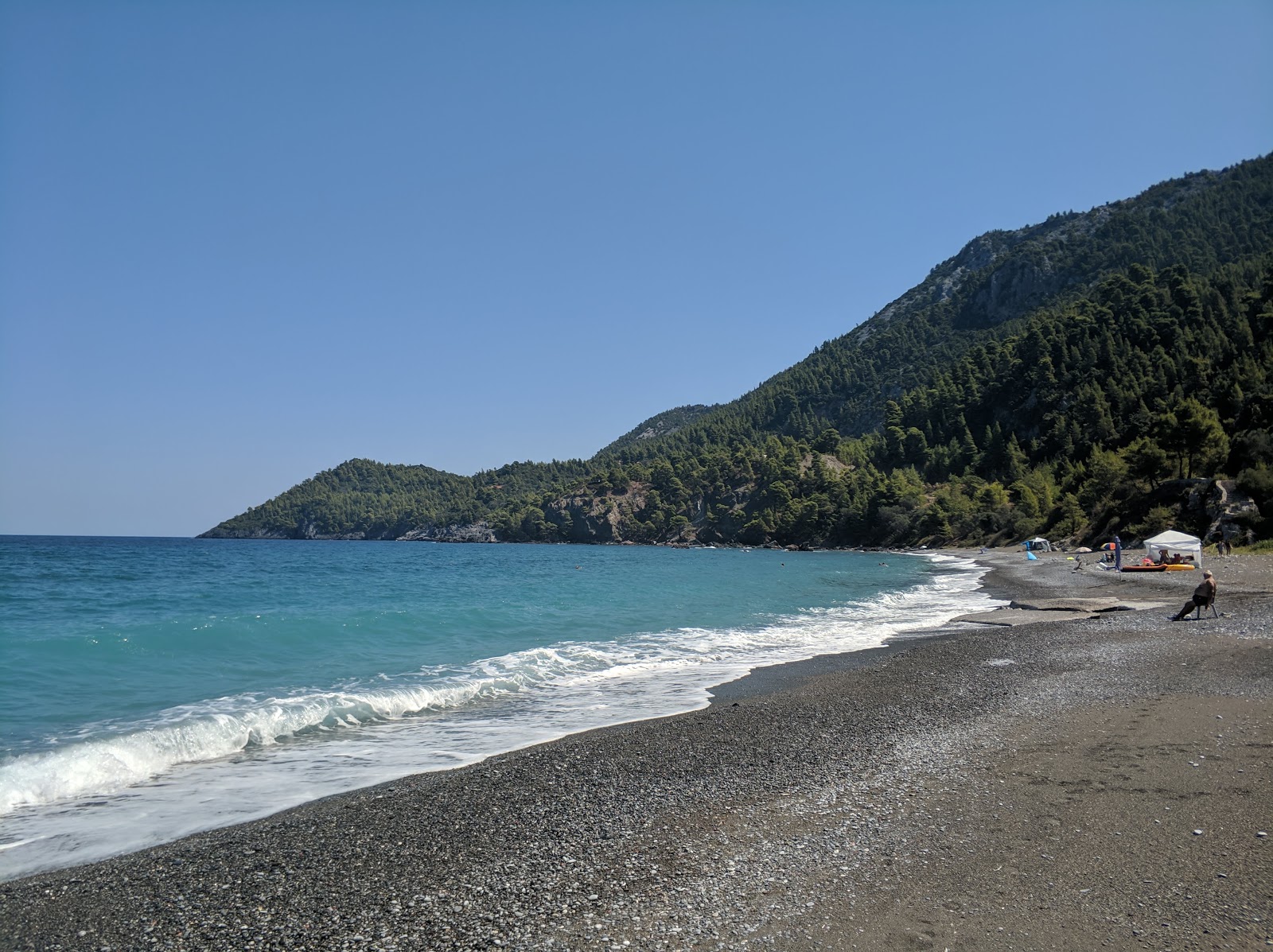 Fotografie cu Makrigialos beach cu golful spațios