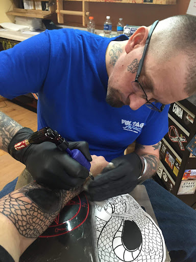 Explore full sleeve tattoo ideas for woman, creative tattoo ideas in Humboldt, available at Voltage Ink