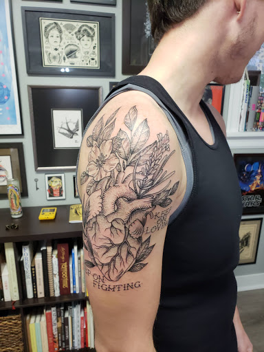 Explore lady gaga tattoo ideas, creative tattoo ideas in Rochester, available at Old Friends Tattoo