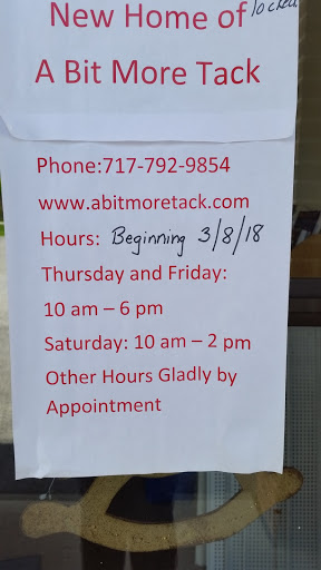 Tack Shop «A Bit More Tack», reviews and photos, 334 N Main St, York New Salem, PA 17371, USA