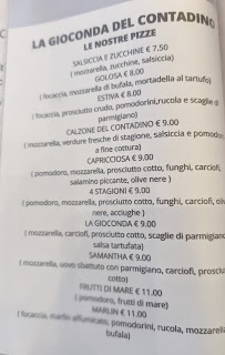 Menu du La Gioconda Del Contadino à Saline Sadum