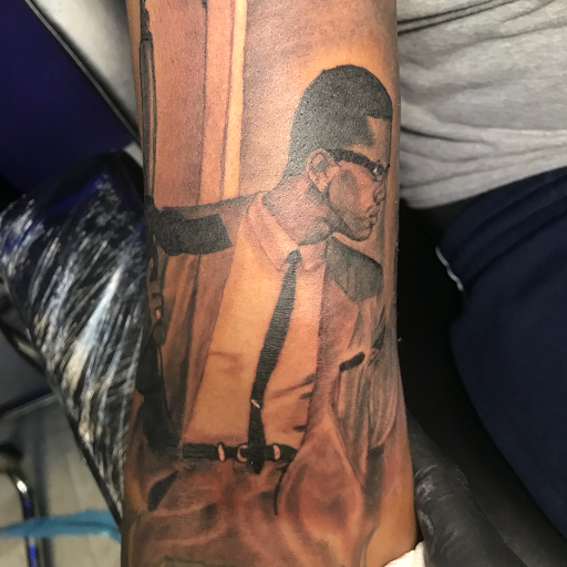 Explore christian half sleeve tattoo ideas, creative tattoo ideas in Houston, available at Tha Ink Plug