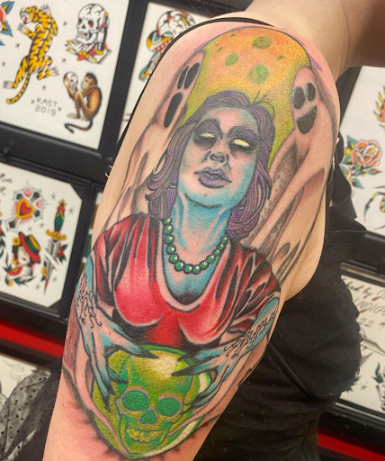 Explore death metal tattoo ideas, creative tattoo ideas in Montclair, available at Powerhouse Tattoo Company