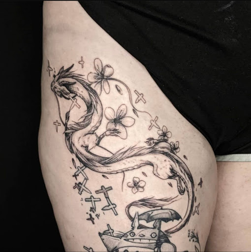 Explore religious tattoo idea, creative tattoo ideas in Charlotte, available at Canvas Tattoo & Art Gallery