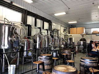 A row of beer taps