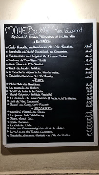 Menu / carte de Mahébourg Restaurant à Menton