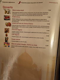 Restaurant Le Chennai à Vence menu