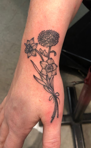 Explore tattoo ideas for mothers with sons, creative tattoo ideas in Goshen, available at Lady Luck Studio