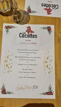 Menu du Les Cocottes à La Plagne-Tarentaise