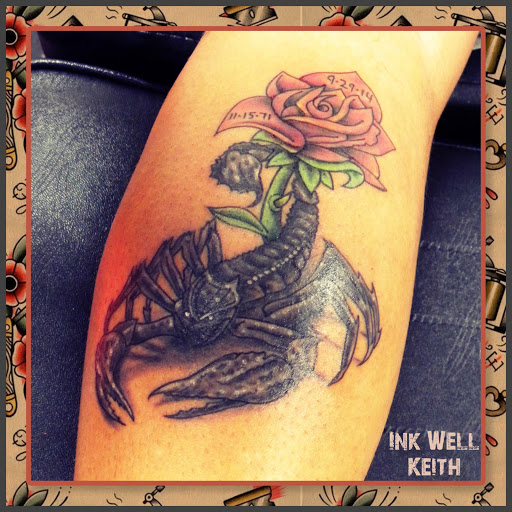 Explore mens patchwork tattoo ideas, creative tattoo ideas in Denton, available at The Ink Well Tattoo Studio