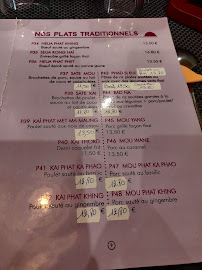 Restaurant thaï Chiang Rai Jao à Montrouge (le menu)