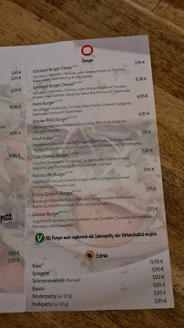 Restaurant allemand Schnitzel-Point à Detmold (la carte)