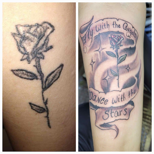 Explore music lover tattoo ideas, creative tattoo ideas in Angola, available at Hoodlum Ink