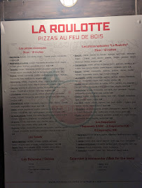 Menu / carte de La Roulotte à Chamonix-Mont-Blanc