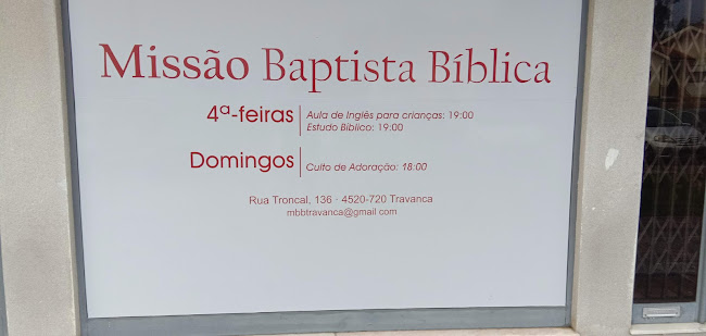 Missão Baptista Bíblica de Travanca - Igreja