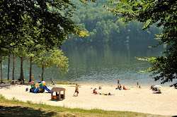 Plage du Lac des Bariousses'in fotoğrafı düz bir kıyı şeridi ile birlikte