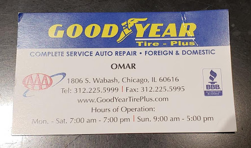 Tire Shop «Goodyear Tire Plus», reviews and photos, 1806 S Wabash Ave, Chicago, IL 60616, USA