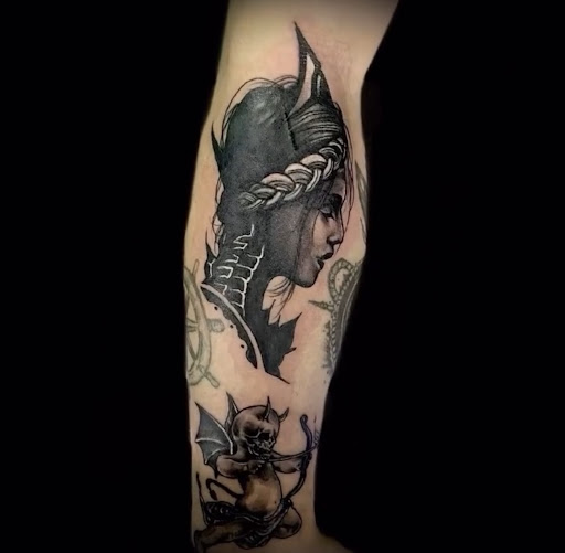 Explore tim burton tattoo ideas, creative tattoo ideas in Newfield, available at Parabellum Tattoo Studio