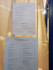 Restaurant La Méditerranée à Paris menu