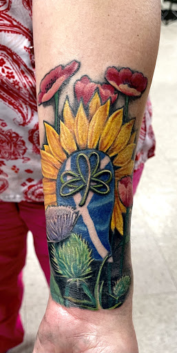 Explore coffin tattoo ideas, creative tattoo ideas in Norman, available at Out of line tattoo