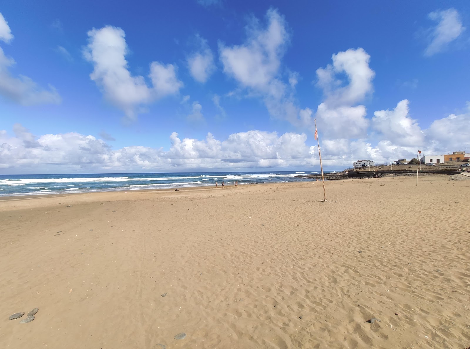 Photo de Playa del Agujero avec sable lumineux de surface