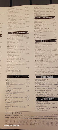 La Piazzetta à Valmarana menu
