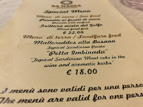 Sa Nassa à Bosa menu