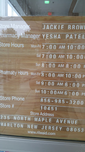 Pharmacy «Rite Aid», reviews and photos, 235 N Maple Ave, Marlton, NJ 08053, USA