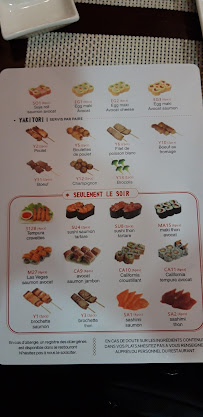 Restaurant japonais Wasabi Bambou 2 à Fèves - menu / carte