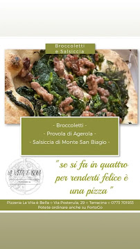 La Vita è bella à Terracina menu