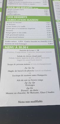 Restaurant du marché à La Brée-les-Bains menu