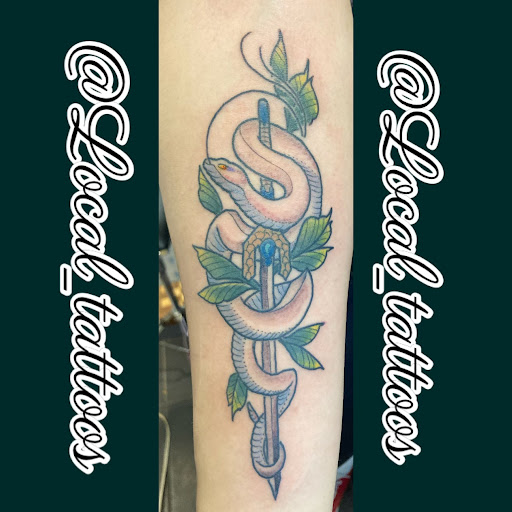 Explore above knee tattoo ideas, creative tattoo ideas in San Antonio, available at Its Live Through This Tattoos, Supplies, & Piercings