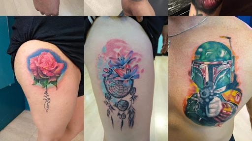 Explore mechanic tattoo sleeve ideas, creative tattoo ideas in Hereford, available at Slow Pain Tattoo Body Art Studio